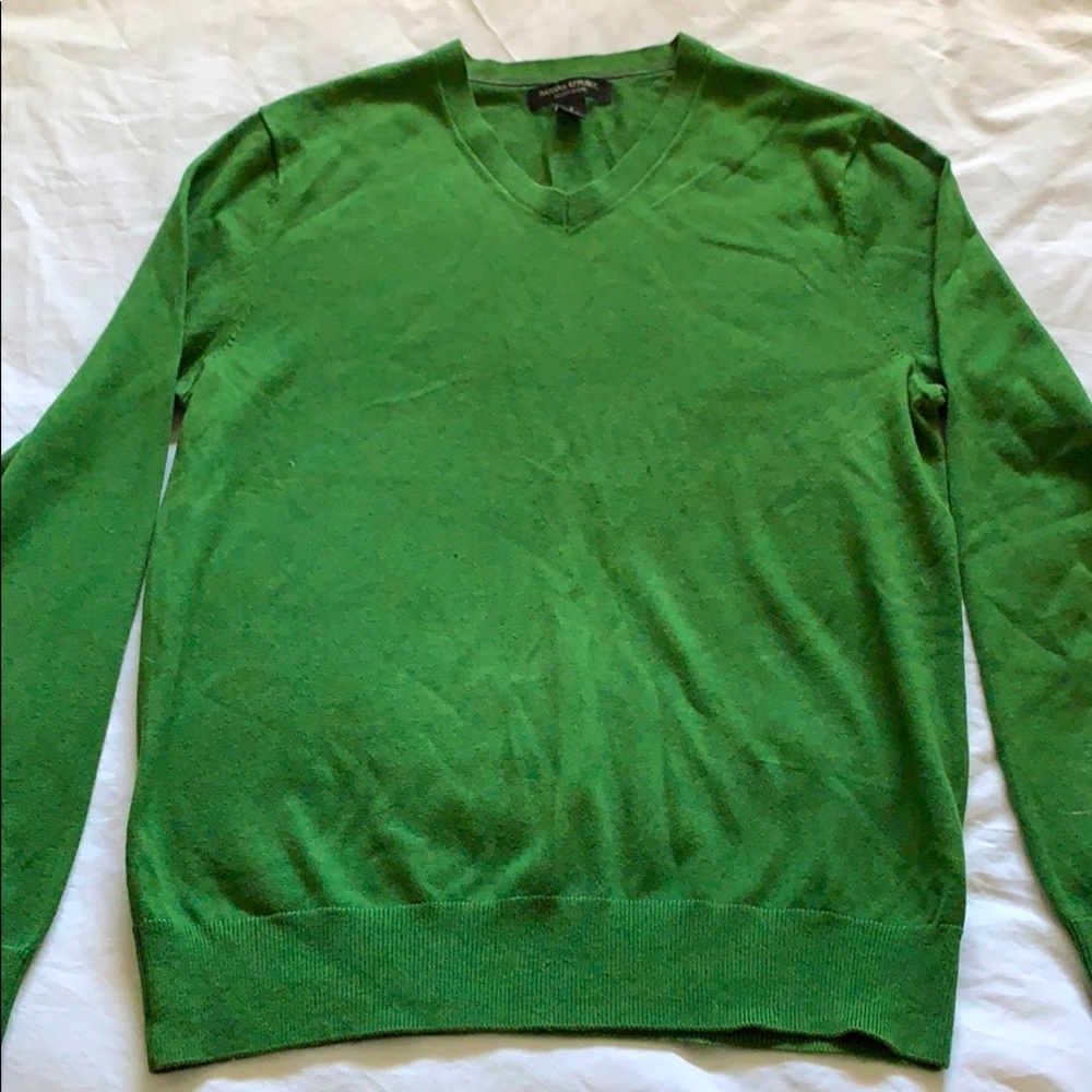 BR Luxury Blend v-neck sweater in GREEN